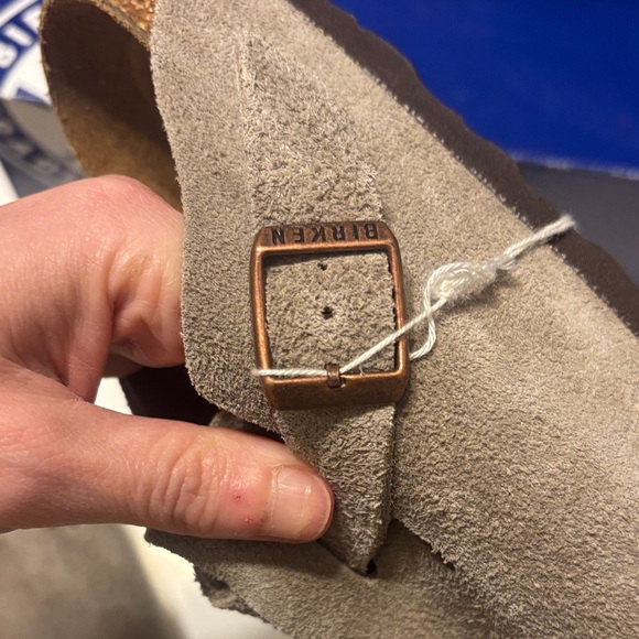 Birkenstock Taupe Suede Slip-Ons size 35 or kids 3-4 - Picture 8 of 11